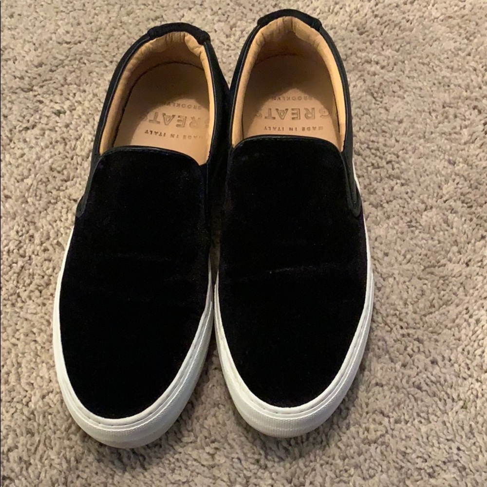 Italian black slip on sneakers
